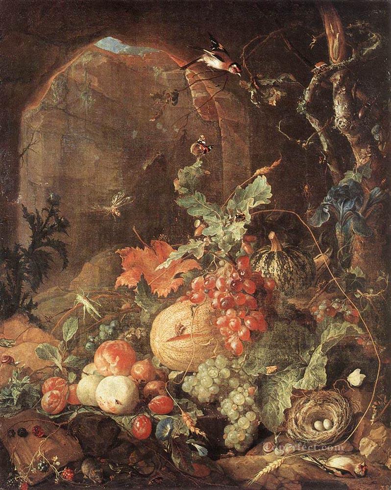 Nature morte au nid d’oiseau Hollandais Baroque Jan Davidsz de Heem Peintures à l'huile